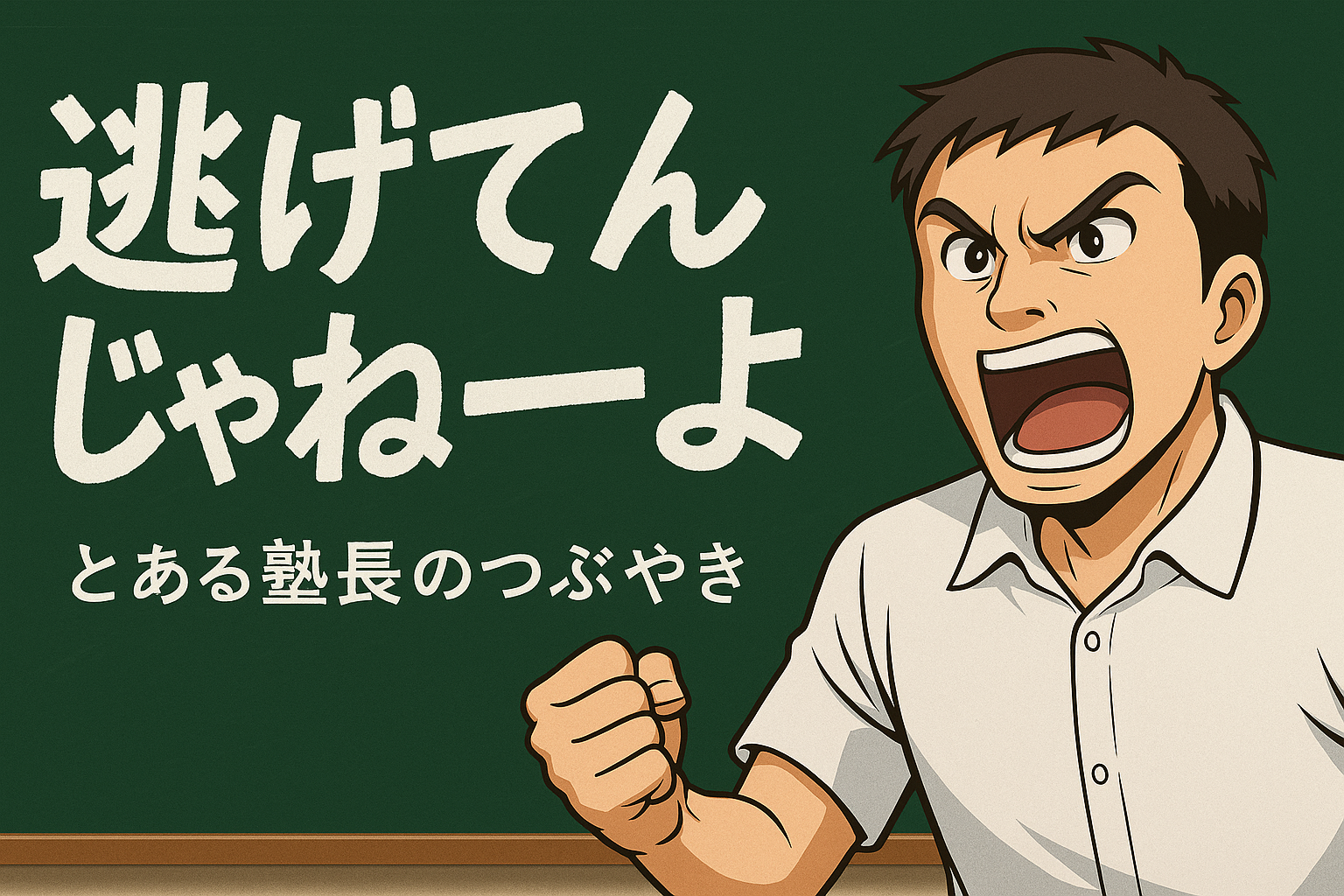 逃げてんじゃねーよ！  ある塾長のつぶやき